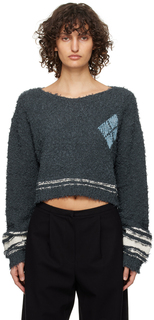 Темно-синий короткий свитер TheOpen Product