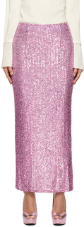 Пурпурная длинная юбка с пайетками по всей поверхности TOM FORD