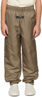 Детские коричневые нейлоновые спортивные штаны Essentials