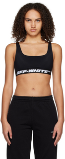 Черный нейлоновый спортивный бюстгальтер Off-White