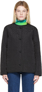 Черная стеганая куртка свободного кроя Nina Ricci