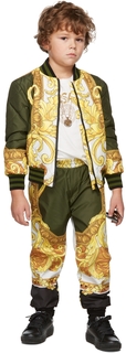 Спортивные брюки Kids Green &amp; Gold Informal Barocco Versace