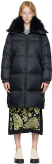 Черное стеганое пуховое пальто Yves Salomon - Army