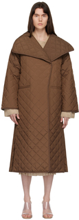 Коричневое стеганое пальто Totême Toteme