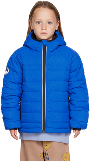 Детская синяя пуховая куртка с капюшоном Bobcat PBI Canada Goose Kids