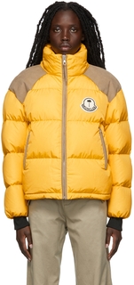 Желтая пуховая куртка Moncler Palm Angels 8 Moncler Moncler Genius