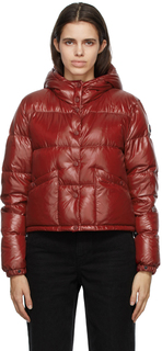 Красная пуховая куртка-барданетка Moncler