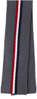 Детский серый шарф в трехцветную полоску Moncler Enfant