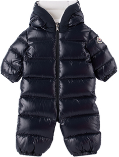 Детский зимний комбинезон Salongo темно-синего цвета Moncler Enfant