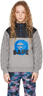 Детская серая толстовка STA Quilting Ape Head BAPE