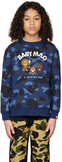 Детская темно-синяя толстовка Camp &apos;Baby Milo&apos; BAPE