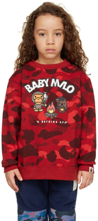 Детская красная толстовка Baby Milo Camp BAPE