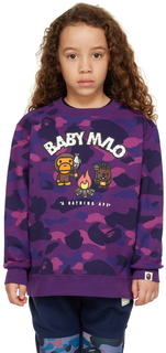 Детская фиолетовая толстовка Baby Milo Camp BAPE