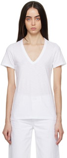 Белая футболка с v-образным вырезом rag &amp; bone