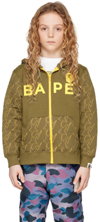 Детская стеганая толстовка цвета хаки STA BAPE