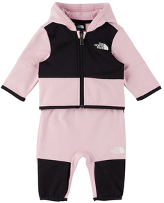 Детский розовый зимний теплый спортивный костюм The North Face Kids