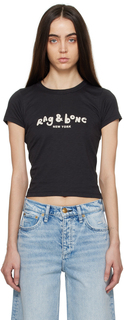 Черная футболка с пузырьками rag &amp; bone