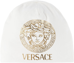 Белая шапка с медузой для малышей Versace