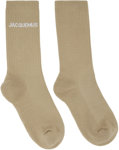 Бежевые носки &apos;Les Chaussettes Jacquemus&apos;