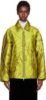 Желтая жаккардовая куртка Dries Van Noten