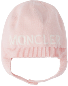 Темно-синяя шапка с логотипом Baby Baby Moncler Enfant
