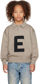 Детский серый свитер с большой буквой E Essentials