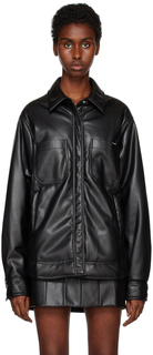 Черная куртка из искусственной кожи Voyaging Staud