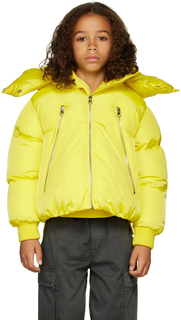 Детская желтая куртка на молнии MM6 Maison Margiela