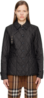 Черная стеганая куртка Burberry