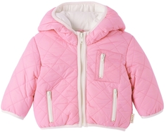Детская розовая куртка с капюшоном Marni