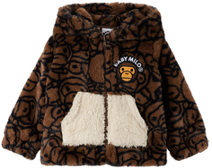 Худи из искусственного меха Baby Brown &apos;Baby Milo&apos; BAPE