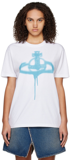 Белая классическая футболка Spray Orb Vivienne Westwood