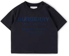 Детская темно-синяя футболка Horseferry Burberry