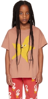 Детская коричневая футболка с морскими звездами Bobo Choses