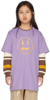 Эксклюзивная детская футболка SSENSE с фиолетовым талисманом drew house