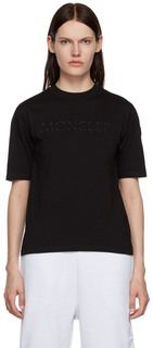 Черная футболка с вышивкой Moncler