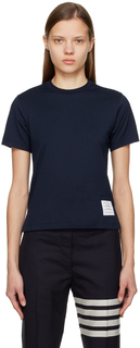 Темно-синяя свободная футболка Thom Browne