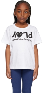 Детская белая футболка Play Comme des Garçons Play
