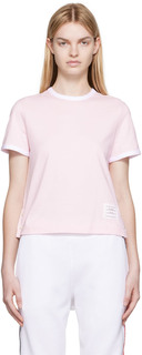 Розовая футболка Ringer Thom Browne