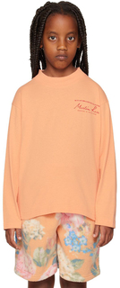 Эксклюзивная детская оранжевая футболка с длинным рукавом SSENSE Martine Rose