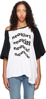 Черно-белая футболка Neogirl UNDERCOVER