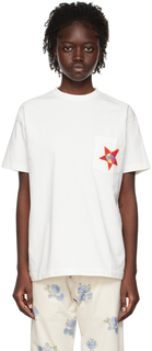 Белая футболка с карманом Star Bode