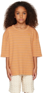 Детская футболка в оранжевую полоску Acne Studios