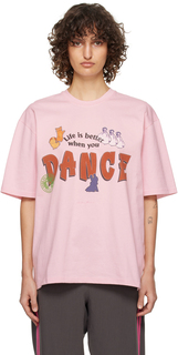 Розовая футболка с рисунком TheOpen Product