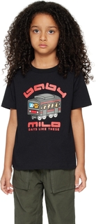 Детская черная футболка Milo Subway BAPE