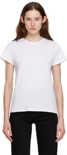 Белая мягкая футболка с короткими рукавами Filippa K