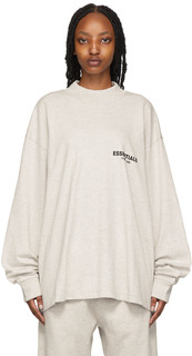Хлопковая футболка с длинным рукавом Off-White Essentials
