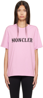 7 Moncler FRGMT Hiroshi Fujiwara Розовая футболка с принтом Moncler Genius