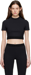 Черная укороченная футболка Givenchy