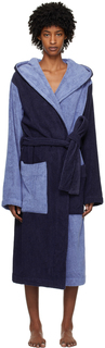 Эксклюзивный синий халат SSENSE с капюшоном Tekla